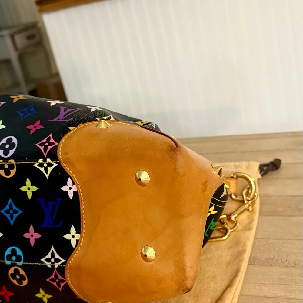 Louis Vuitton LV Black Murakami Judy Multicolored GM Satchel Bag - Picture 9 of 16